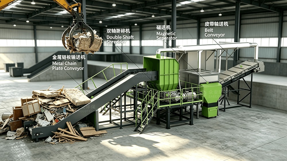 凌晨4點，眾安環保這批大件垃圾破碎設備發往新疆克拉瑪依市垃圾轉運站